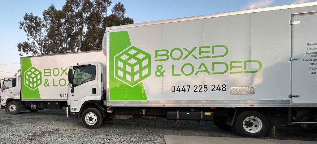 Boxed and loaded truck wrap
