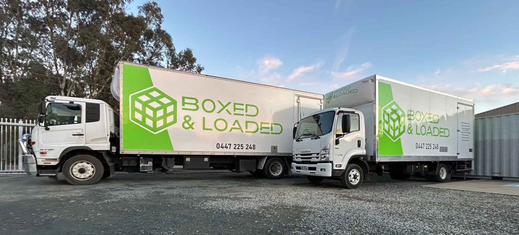 Boxed and loaded truck wrap